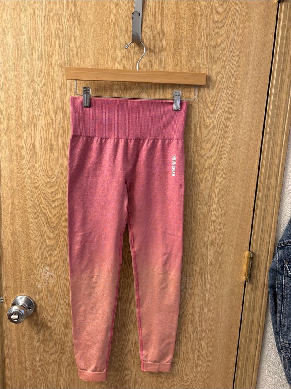 Gymshark Pink to Peach Ombre High-Waist Leggings